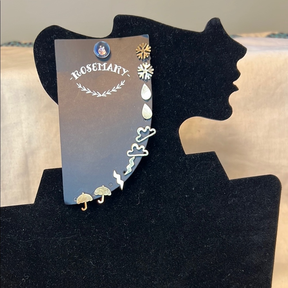 Gold and Silver Earrings Set